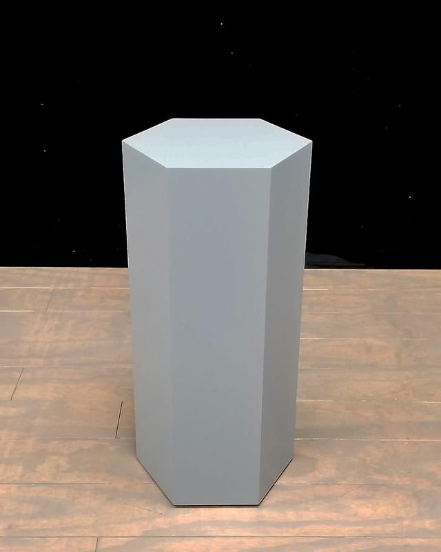 Grey Pedestal, Retail Display Pedestal