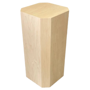 Natural Wood Polygon Pedestals