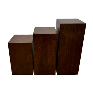 Stained Wood Rectangle Waterfall Display Sets